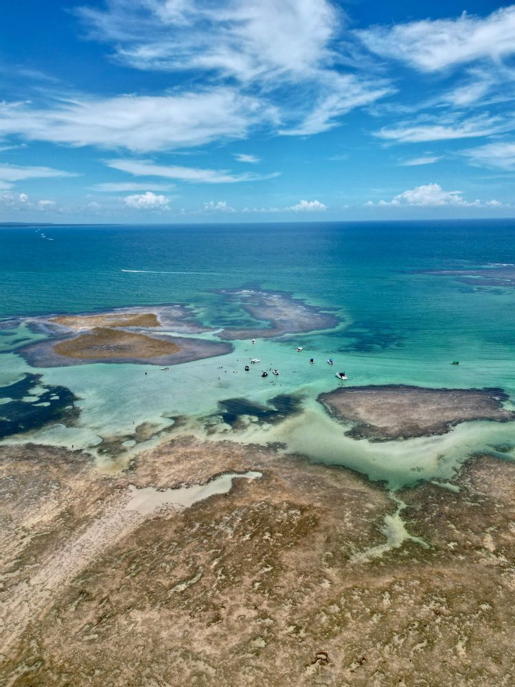 Vue de drone Plage Boipeba Morro de Sao Paulo Brésil