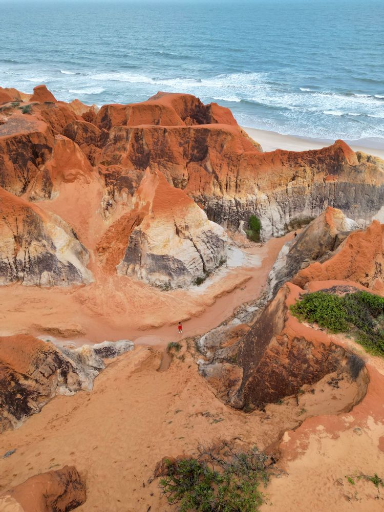 Morro Branco au Brésil dans le Nordeste