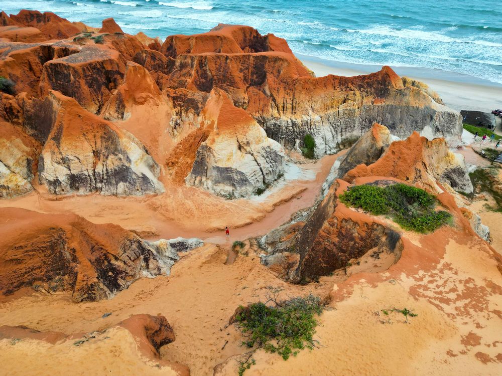 Morro Branco au Brésil dans le Nordeste