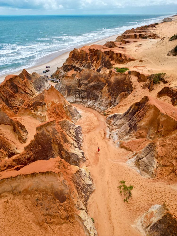 Morro Branco au Brésil dans le Nordeste