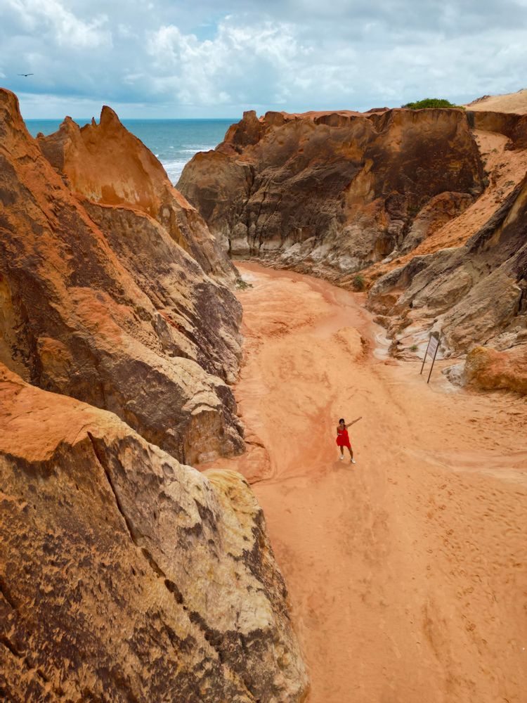 Morro Branco au Brésil dans le Nordeste