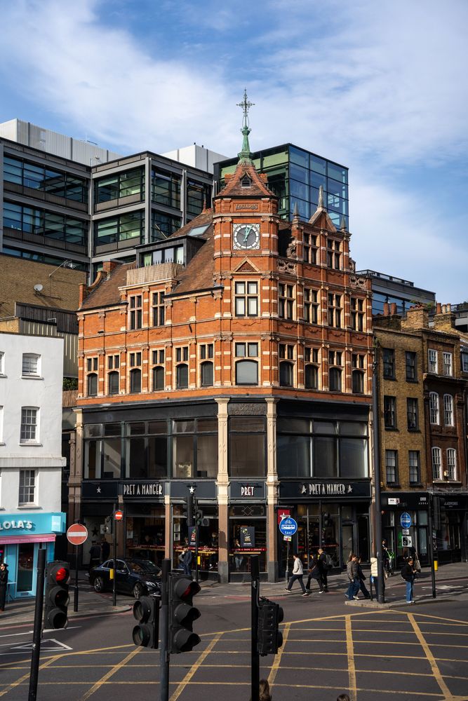 Maison en brique prêt à manger Shoreditch Londres 