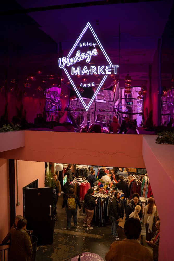 The vintage market Shoreditch Londres Angleterre Royaume-Uni