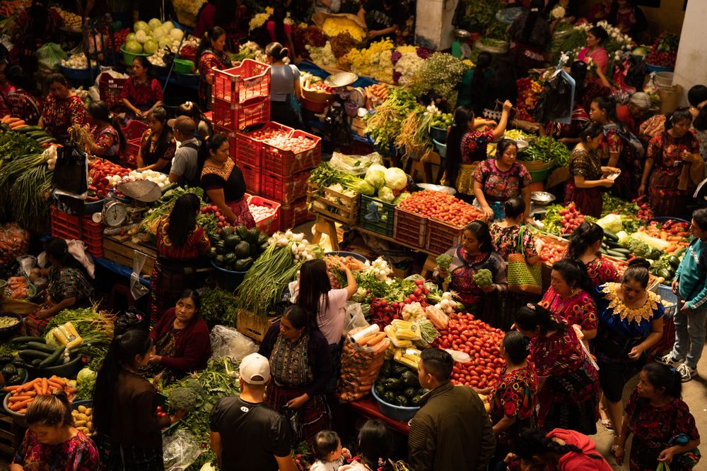 Marché de fruits et légumes Chichicastenango Guatemala 