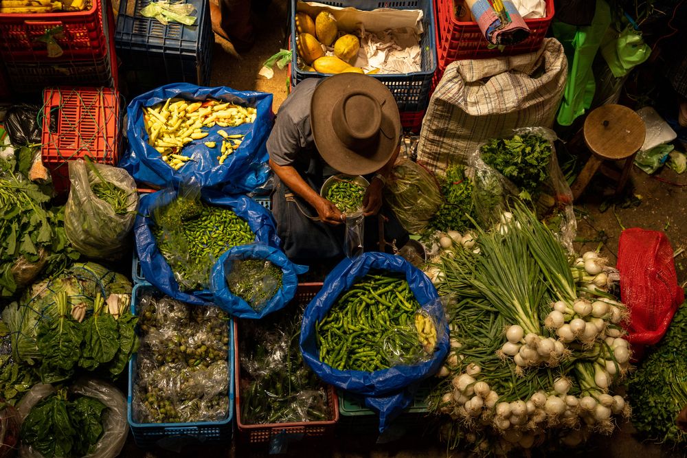 Marché de fruits et légumes Chichicastenango Guatemala 