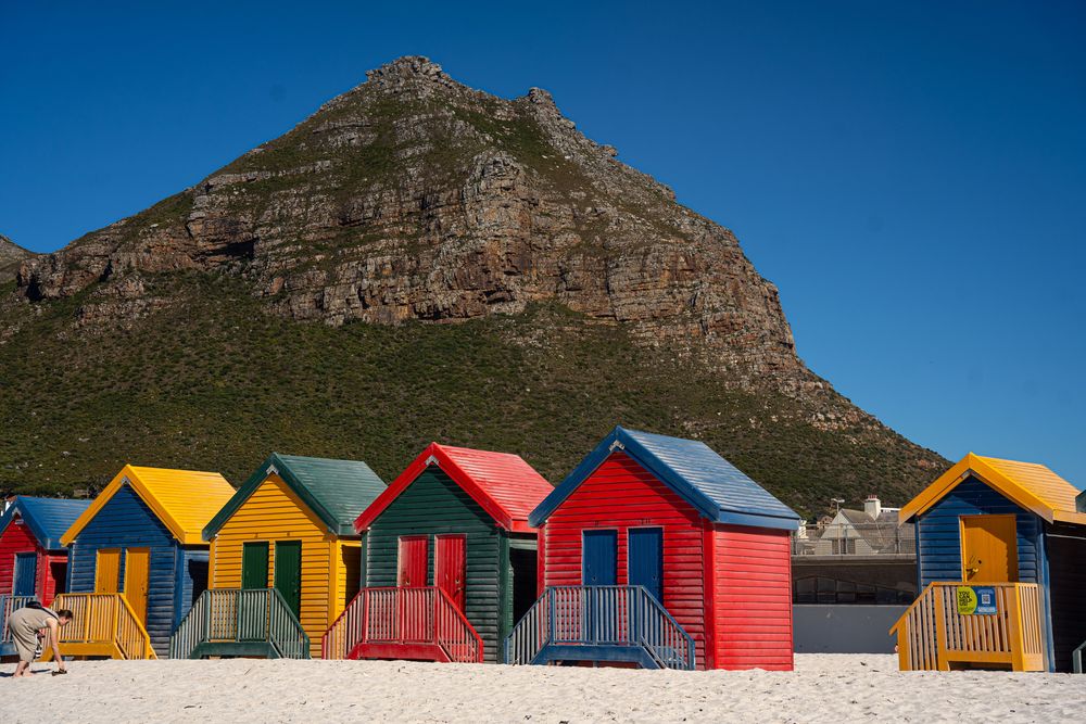 Maisons colorées Muizenberg - Cape Town, Afrique du Sud 