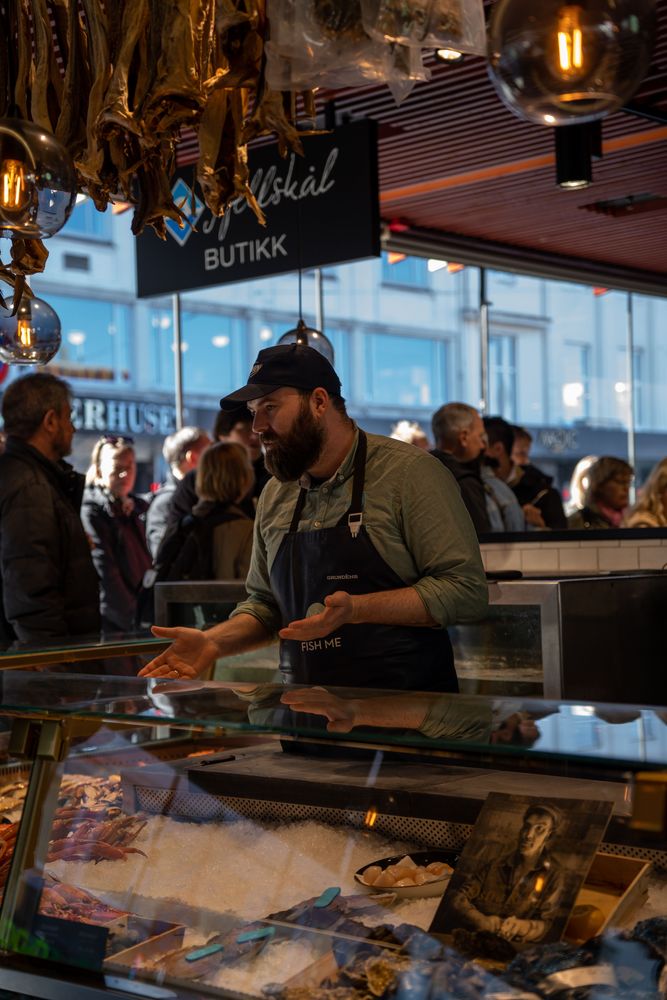 Marché aux poissons Bergen Norvège
