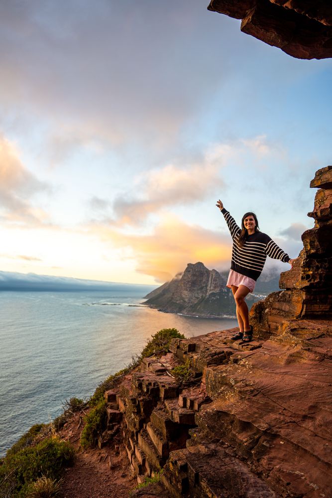 Chapman's Drive Road Coucher de soleil - Cape Town, Afrique du Sud 