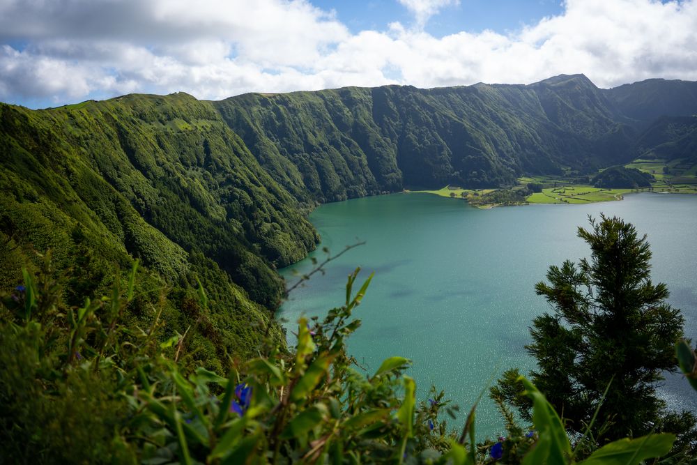 Sete Cidades lago Azul de Sao Miguel, Açores, Portugal