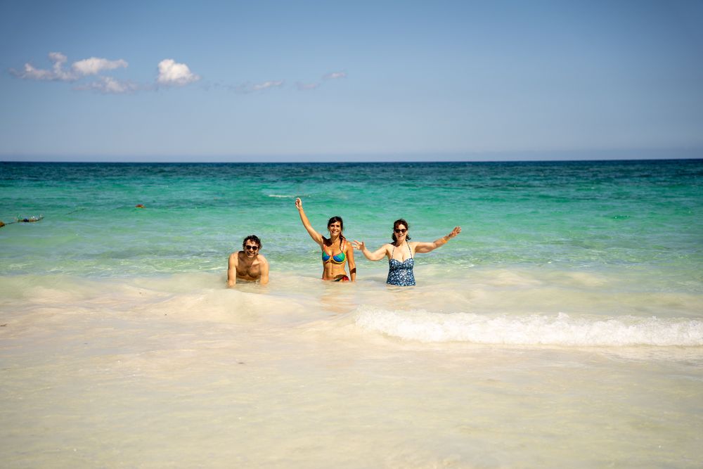 Plage eau turquoise Playa del Carmen Mexique