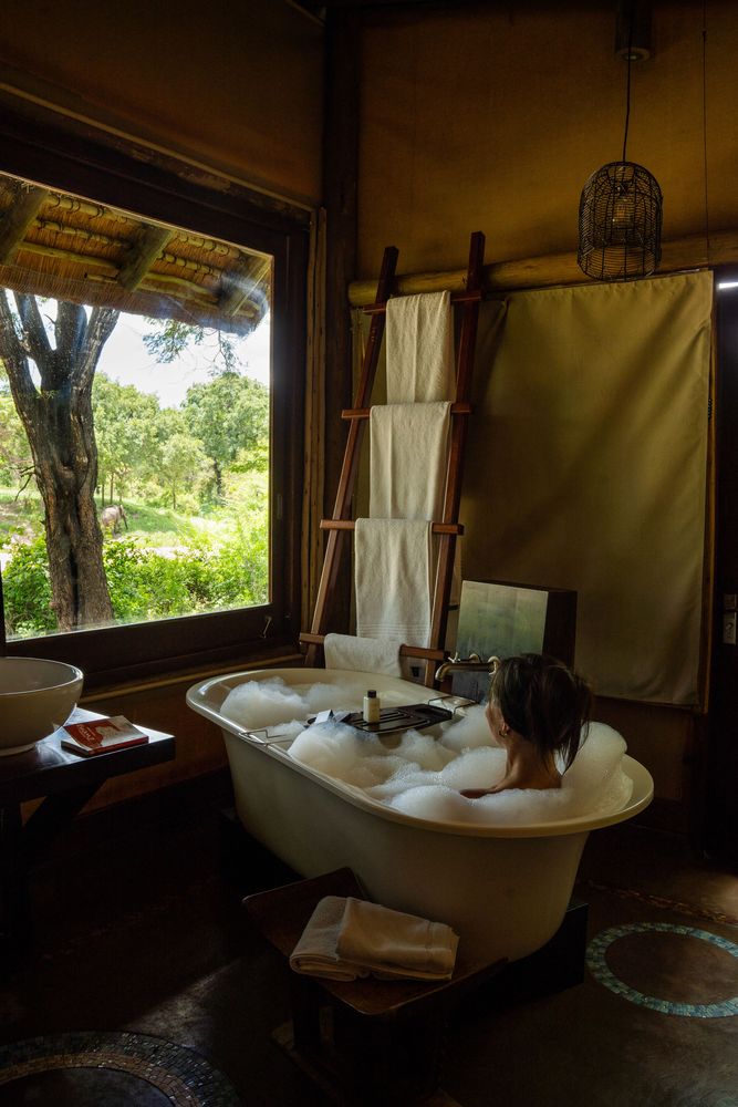 Baignoire Rhino Post Safari Camp Kruger