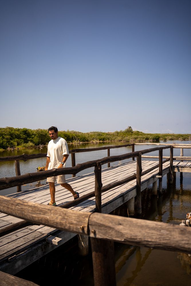 plateforme en bois Cozumel Mexique