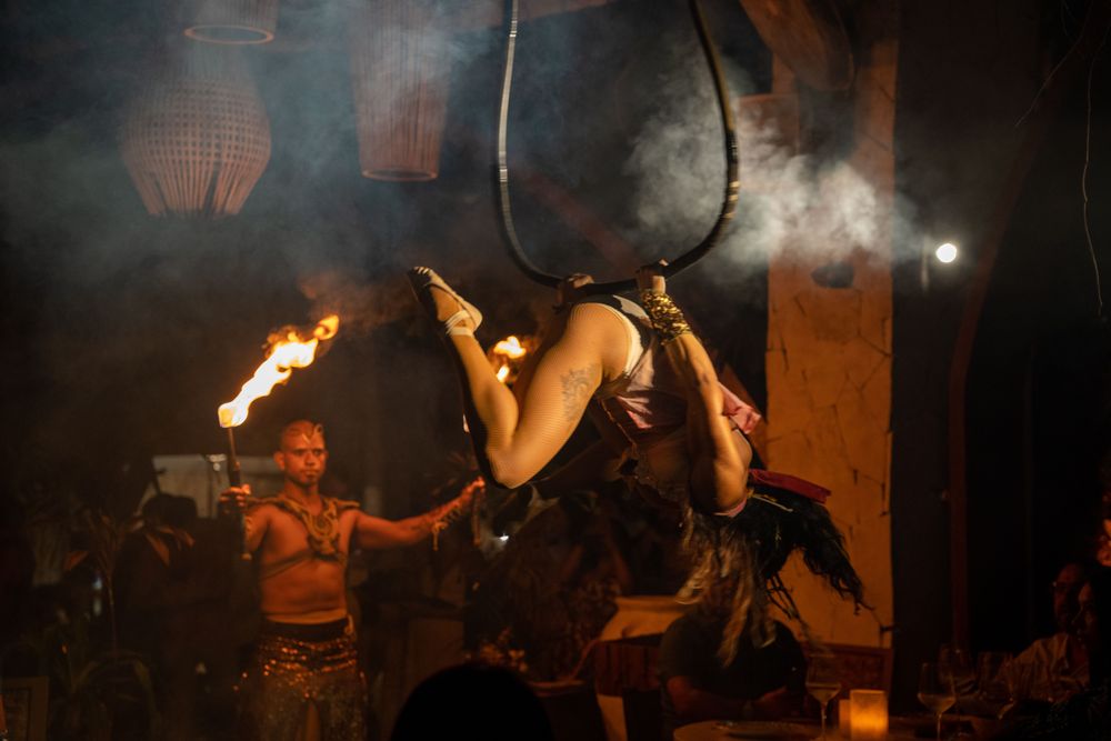 spectacle restaurant tulum mexique