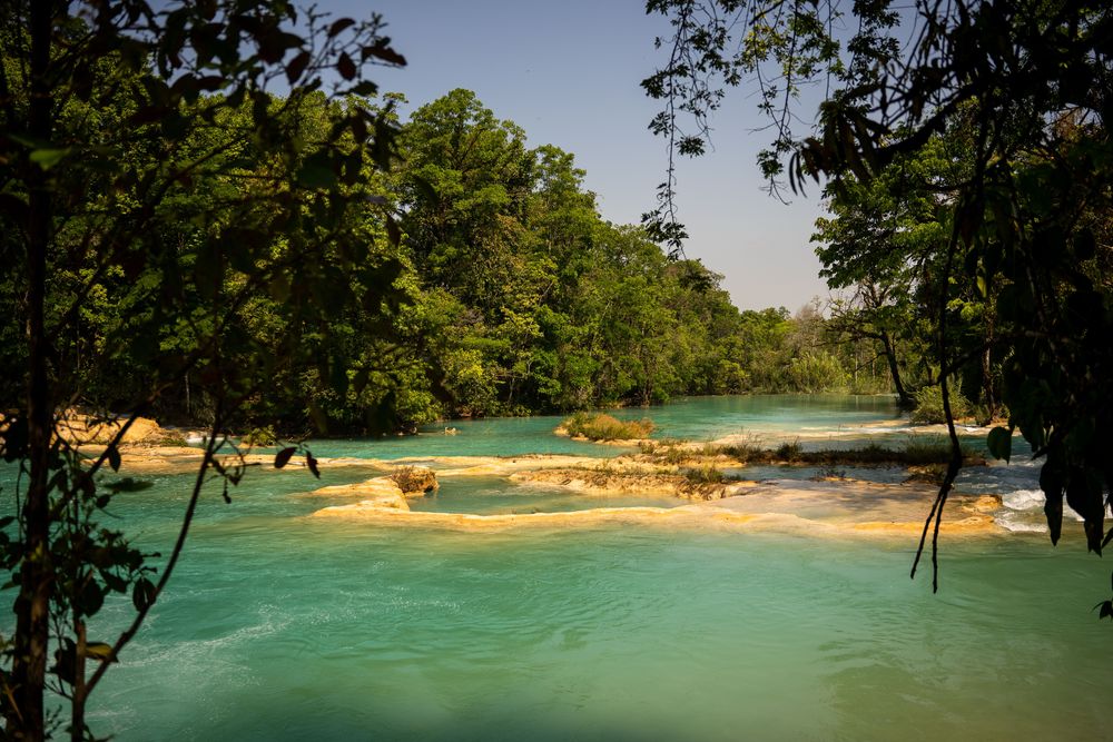Palenque Cascades Mexique eau turquoise