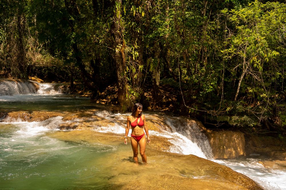 Palenque Cascades Mexique eau turquoise