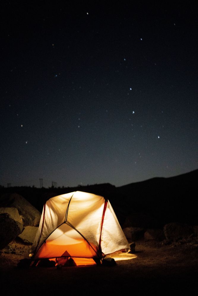 nuit en tente camping sauvage djebel shams oman