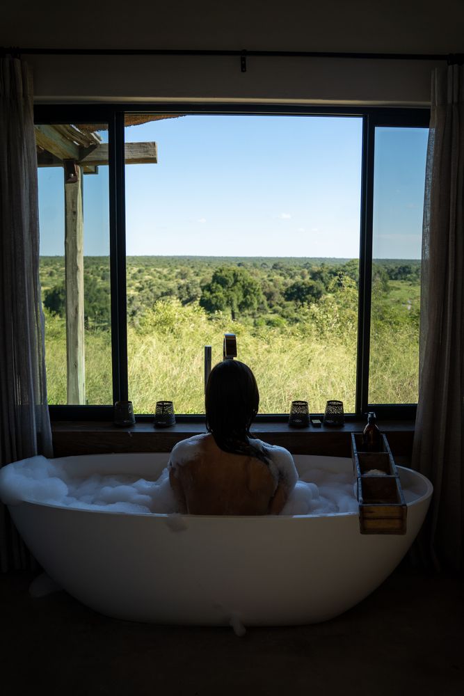 Baignoire Klaserie Drift Safari Lodge Parc Kruger Afrique du Sud 