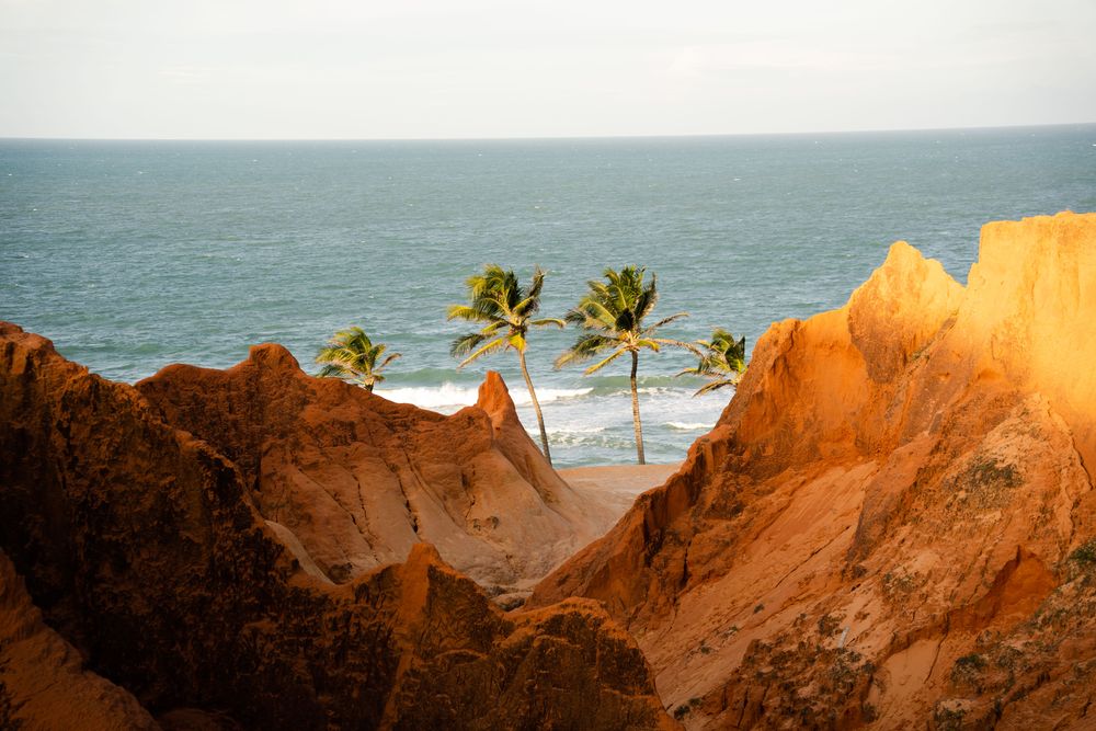 Falaises ocres de Morro Branco Brésil