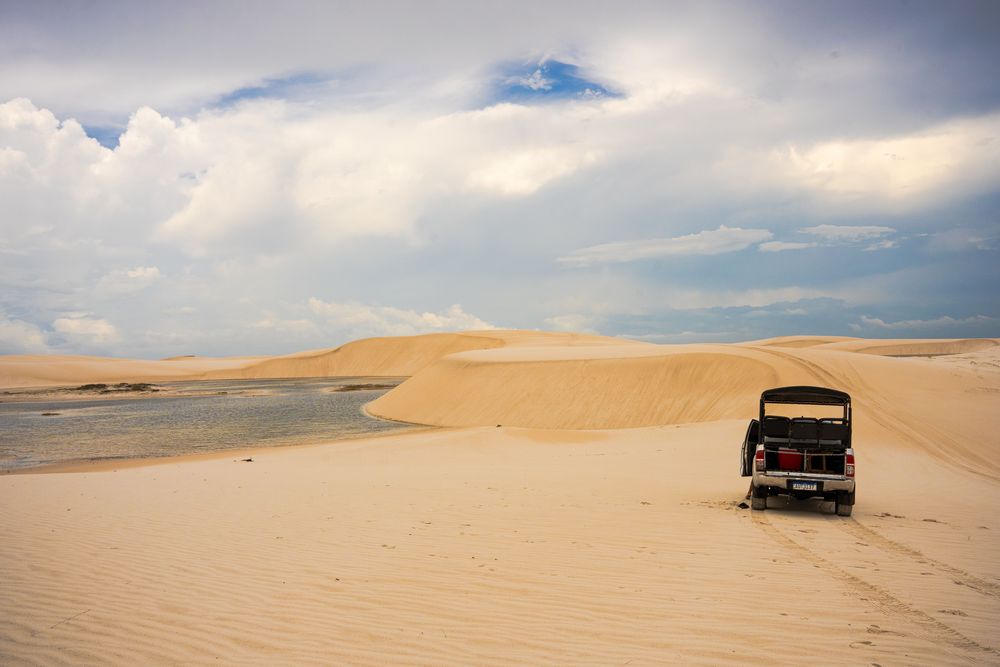 Laguna bonita le parc national Lençóis Maranhenses au Brésil dans le Nordeste basse saison