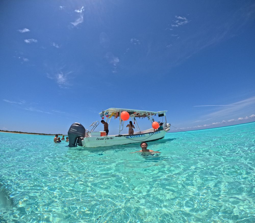 Bateau Cozumel Mexique Eau turquoise