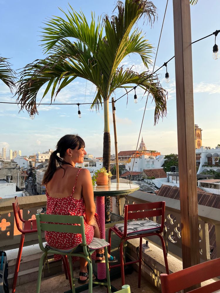 Rooftop Cocktail Carthagène Colombie