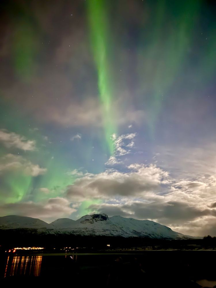 Aurores boréales à Tromsø en Norvège