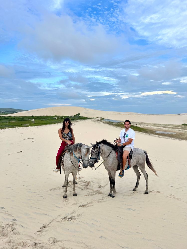 Nordeste brésil Jericoacoara cheval sur la plage