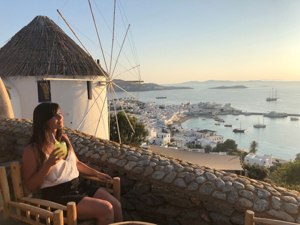 cocktail Mykonos Grèce moulin