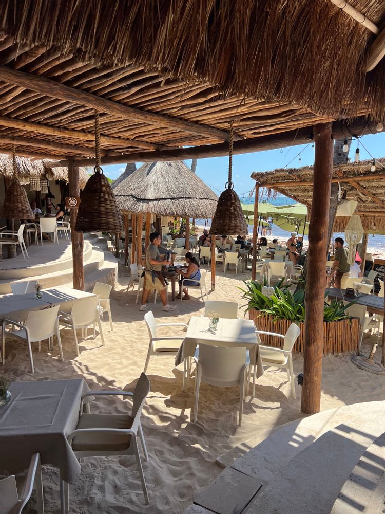 Restaurant de plage Playa del Carmen Mexique Yucatan