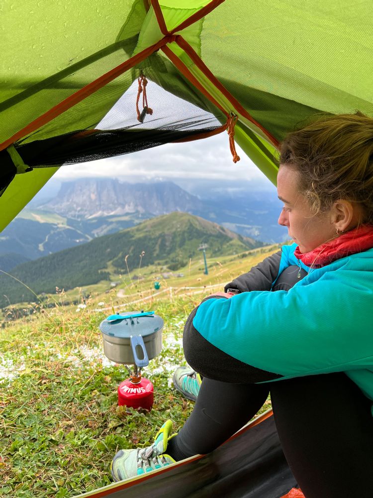 bivouac Seceda dolomites