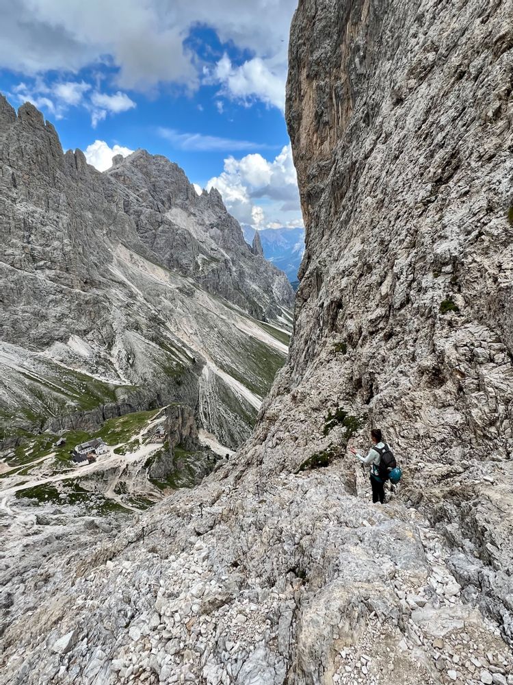 Vajolet refuge Via Ferrata Dolomites Italie