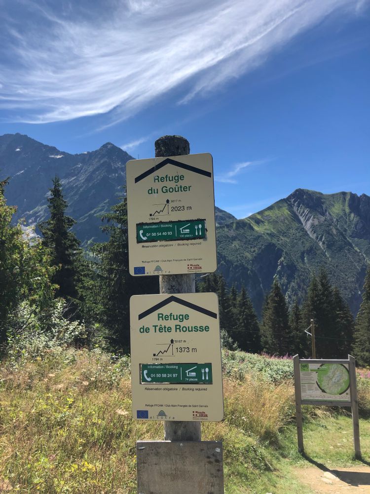 Ascension du Mont Blanc Refuge du gouter Refuge de tête rousse