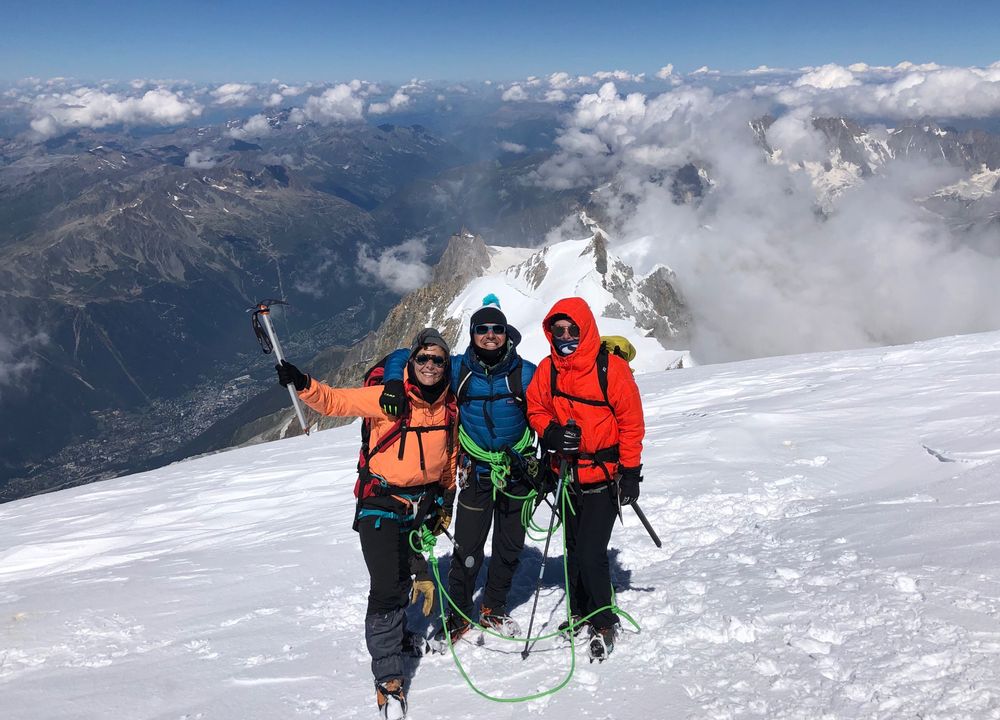 au sommet du Mont Blanc