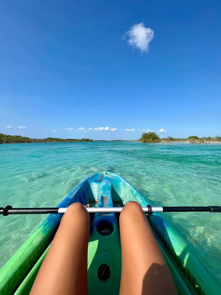 kayak a bacalar au mexique dans le yucatan