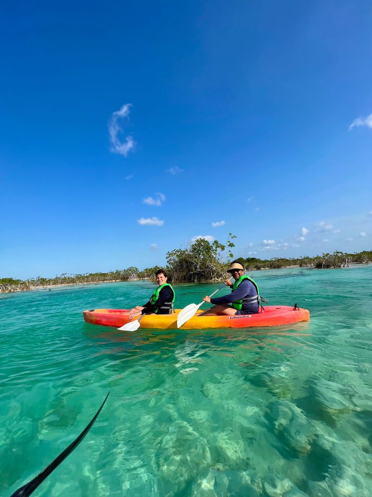 kayak a bacalar au mexique dans le yucatan