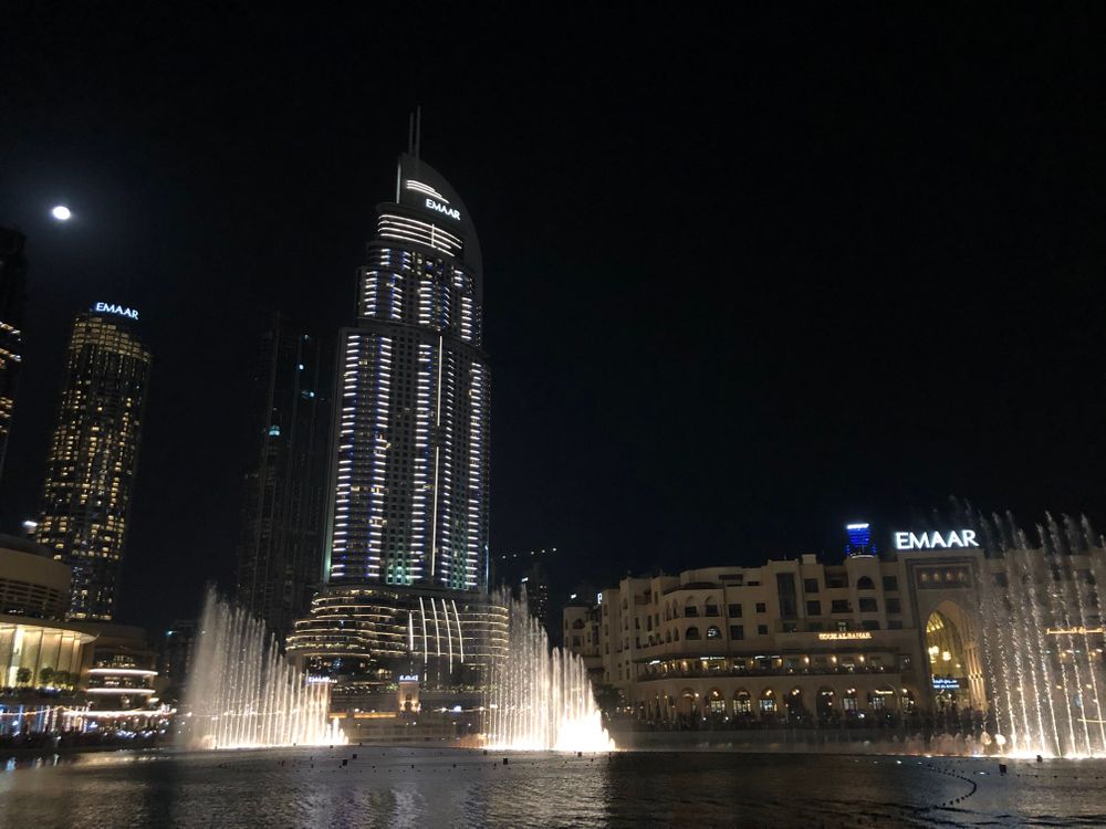 Spectacle des fontaines Burj Khalifa Dubai Mall