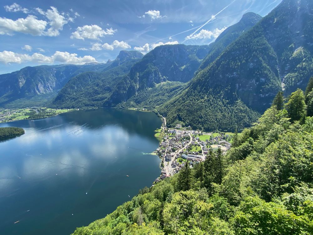 Hallstatt autriche mirador vue
