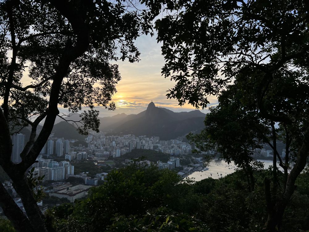 Rio de Janeiro Brésil Pain de sucre coucher de soleil