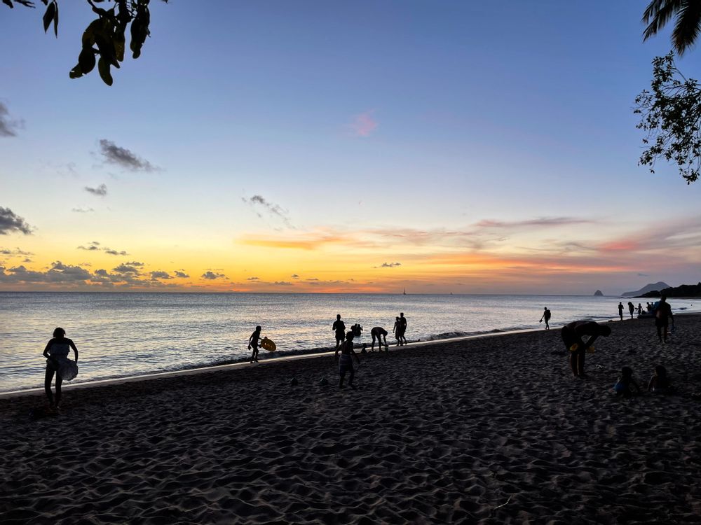 anse saline coucher de soleil
