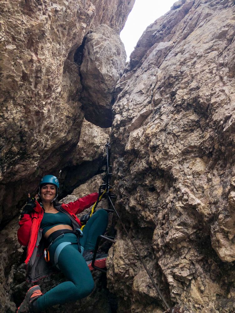 Via Ferrata ROC d'AVEREAU Cinque Torri dolomites italie