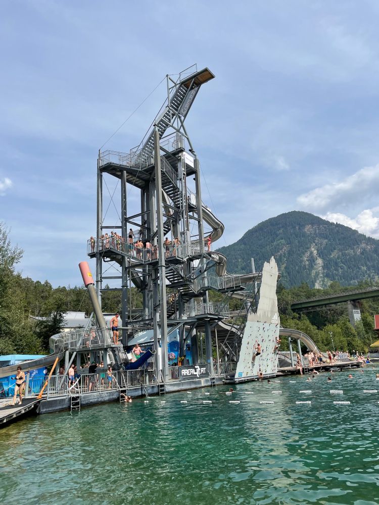 que faire en Autriche aventure nature itinéraire Area 47 toboggan escalade