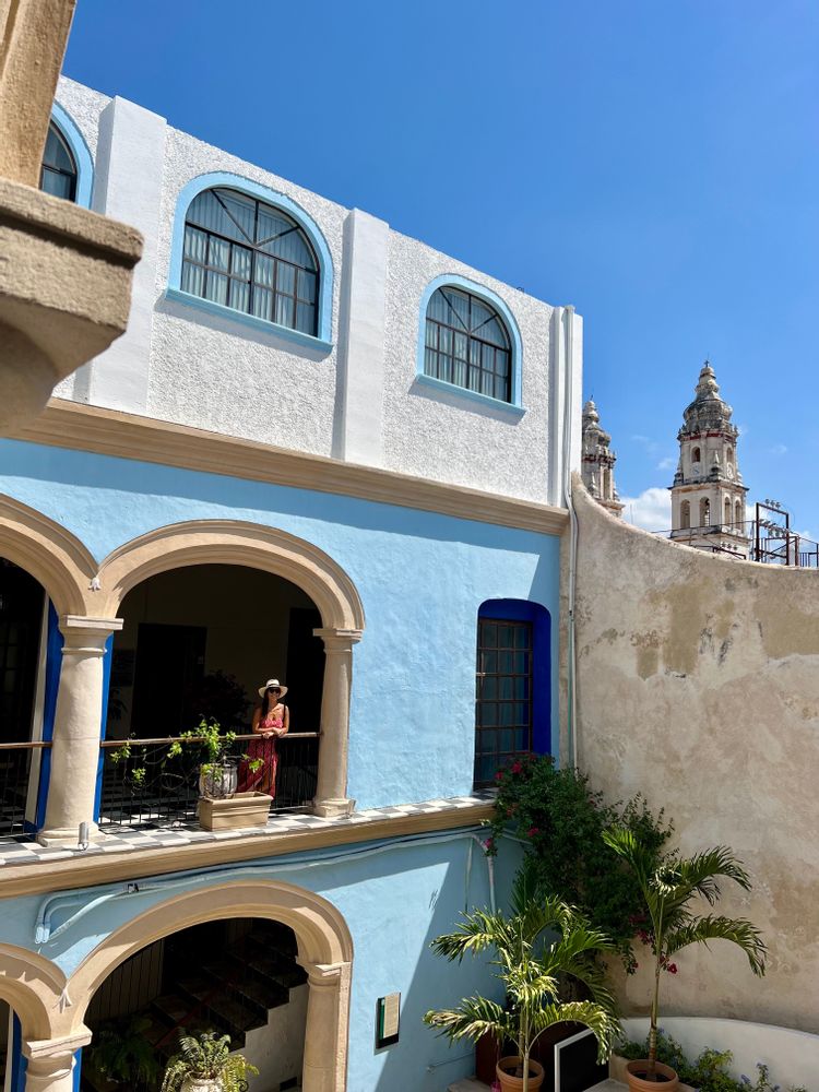façade colorée Campeche Yucatan Mexique