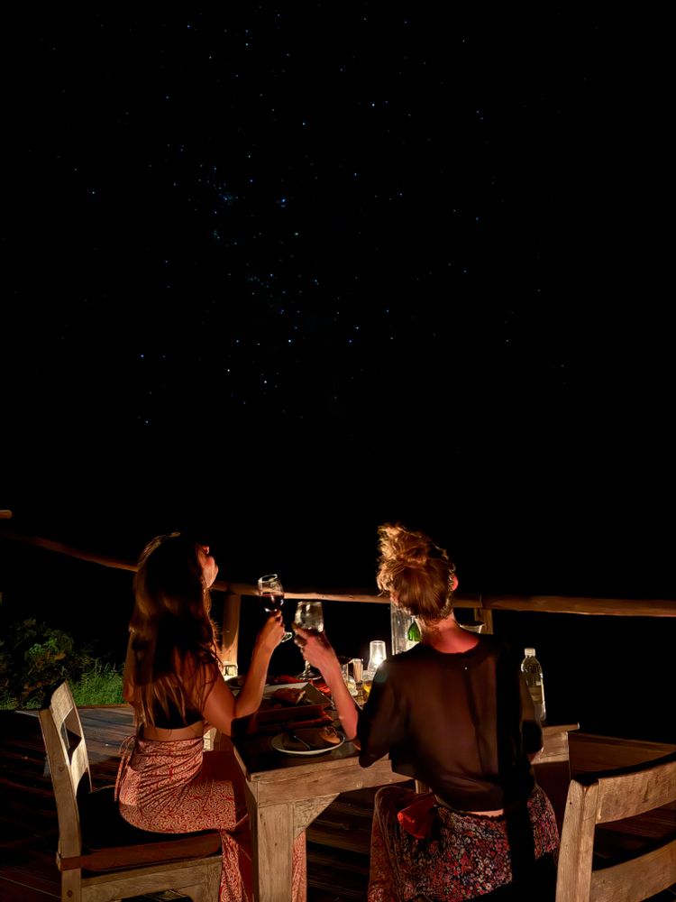 Diner à la belle étoile au Pafuri Camp - Lodge Parc Kruger, Afrique du Sud