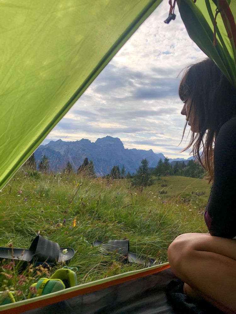 Cinque Torri dolomites bivouac