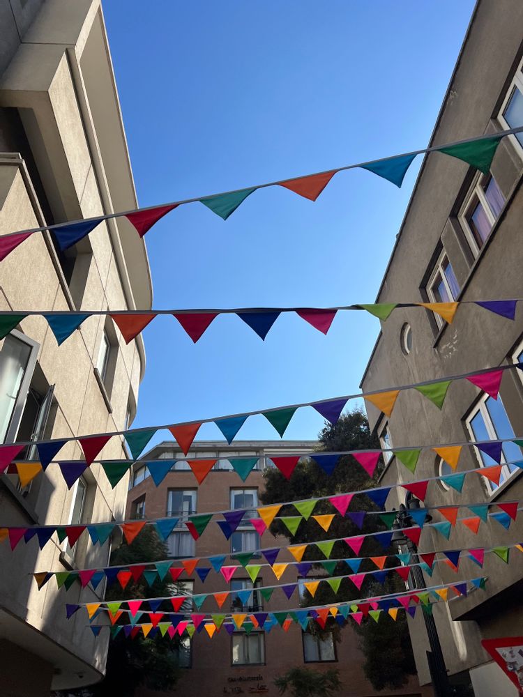 Drapeaux colorés Santiago de Chile Chili
