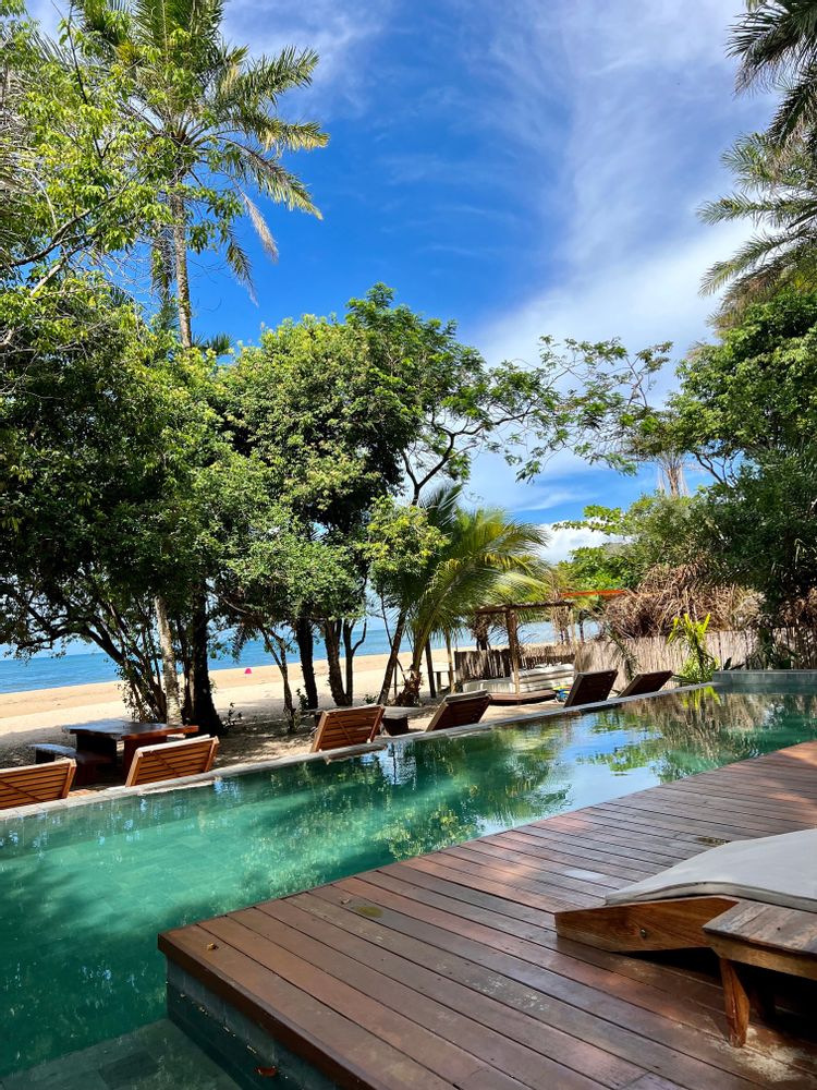 Hôtel Piscine sur la plage Boipeba Tinharé Morro de Sao Paulo Brésil
