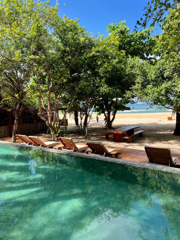 Hôtel Piscine sur la plage Boipeba Tinharé Morro de Sao Paulo Brésil