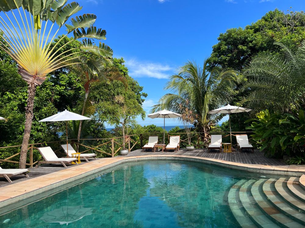 Hôtel Piscine sur la plage Boipeba Tinharé Morro de Sao Paulo Brésil