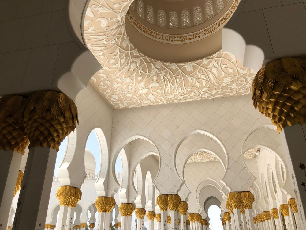 Mosquée plafond Abu Dhabi