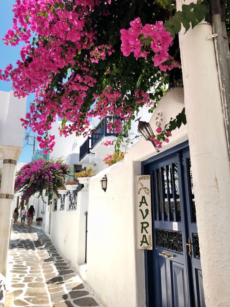 Mykonos Fleurs Ruelles Avra